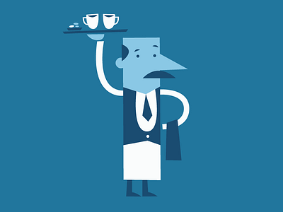 #NowDrawing illustration parisian waiter