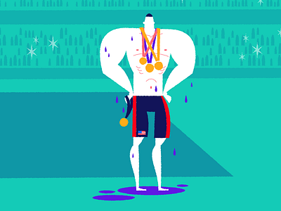 Rio 2016 Infographics - Michael Phelps 2016 champion coca cola illustration illustrator infography medals michael olympics phelps rio swimming