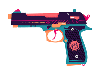 Beretta 92 beretta gun illustration illustrator pistol weapon