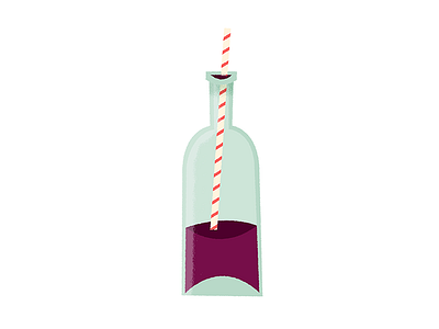 Plonk booze bottle cheap illustration illustrator plonk straw wine