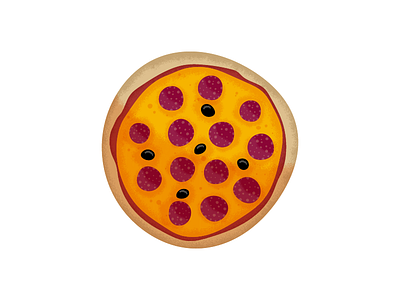 "Well, to be honest, Simon..." #05 cheese illustration illustrator olive pepperoni pizza tomato