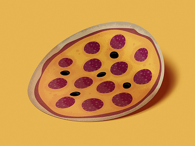 Just another pizza sticker cheese food illustration olive pepperoni pizza playoff rebound sticker sticker mule tomato yummy