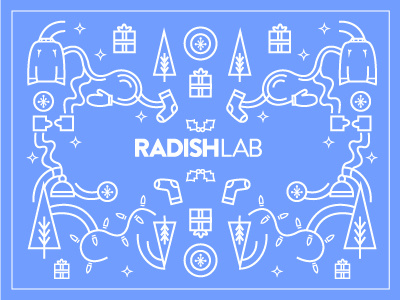 Radish Lab Winter hats holidays illustrations lights socks trees winter
