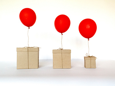 Care packages: Part II balloon boxes care package color landing page photo still life
