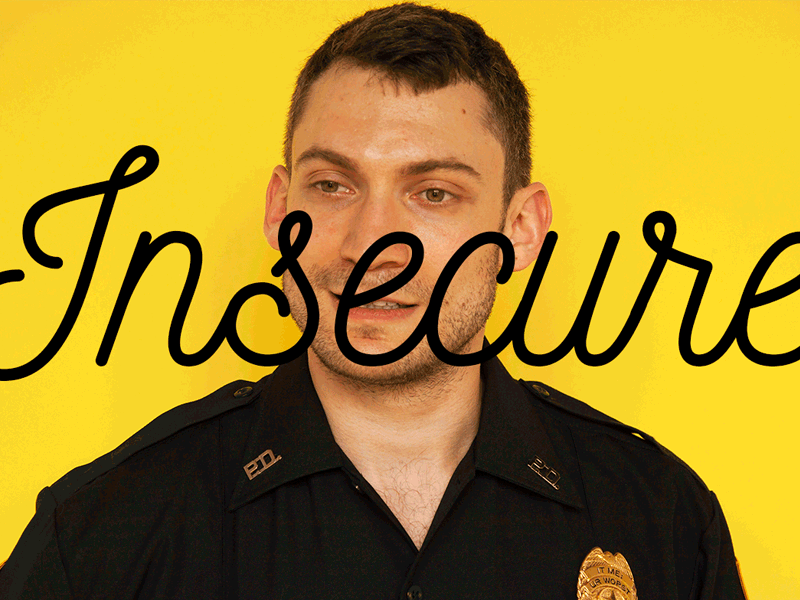 Bad Cop art direction badge cop gif photography type uniform yellow