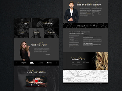 Screenlayout Hairdresser design ui ux webdesign