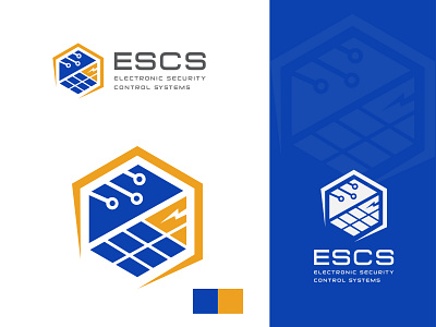 ESCS - Electronic Security Control Systems LOGO Design