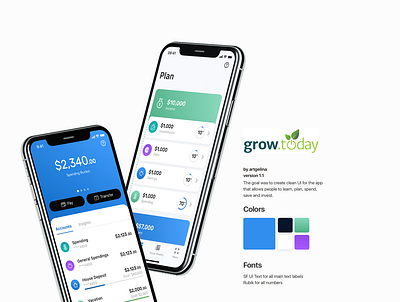 Grow Today UX concept app appux design invest ios ui ux
