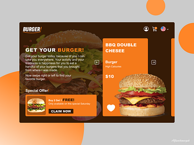 BURGER! dailyui design portofolio ui ui design uidesign uiux web web design webdesign