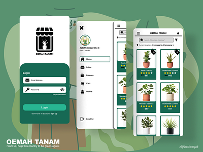 OEMAH TANAM APPS - Plant buying concept app apps design illustration ios mobile ui mobileapps plant ui ui design uidesign