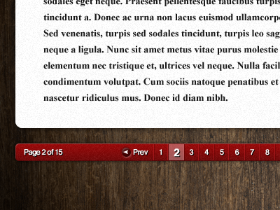 Pagination helvetica pagination photoshop red texture wood