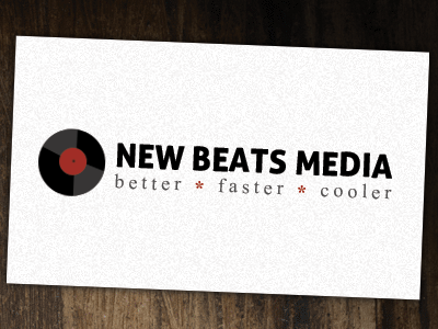 Newbeats aller display black concept logo red times new roman white