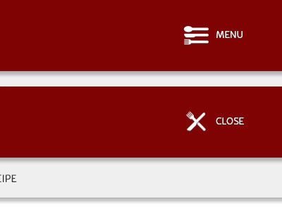 Menuidea accidental design close hamburger icon menu nav icon open red website white