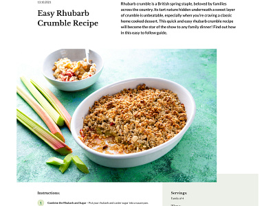 Blog recipe page bigcommerce blog css css grid design ecommerce green html website