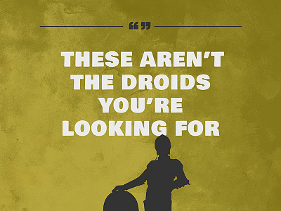 Droids grunge poster silhouette star wars