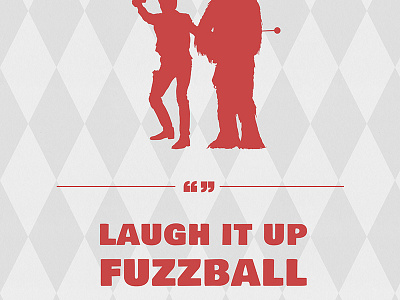 Fuzzball grunge poster silhouette star wars