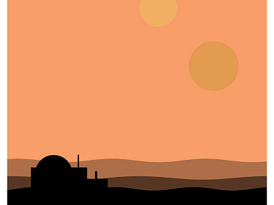 Tatooine black orange shapes