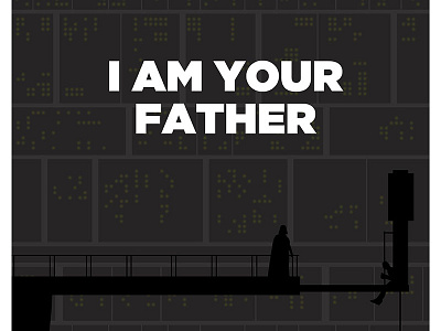 Iamyourfather darth vader luke poster silhouette star wars