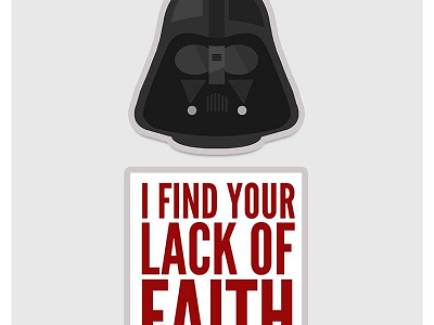 Faith black darth vader grey red shapes star wars