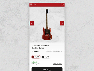 Music Store black ecommerce magento mobile product red