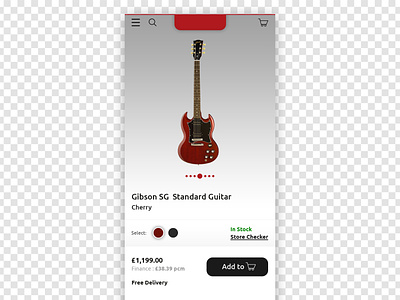 Musicstore Concept black ecommerce grey magento product red responsive