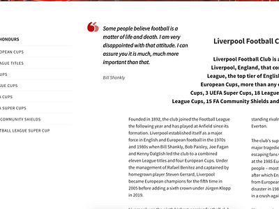 Liverpool FC blockquote clean css liverpool red shapes white