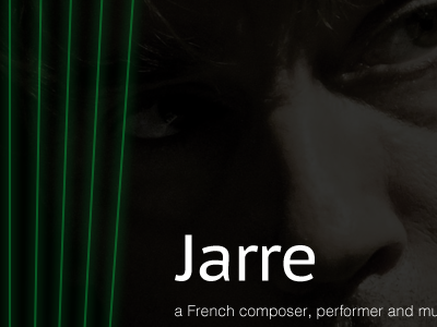 Jarre black green helvetica jarre website