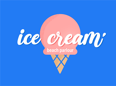 ice cream parlor branding food ice cream logo