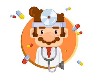 Doctor Mario design doctor mario game illustration mario mario bros