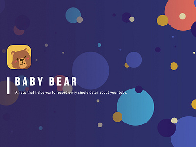 Baby tracker app - Baby Bear app branding design illustration logo ui