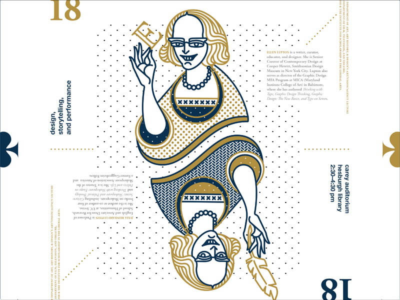Lupton / Lupton Lecture Series Illustration conference promo poster design vector illustration