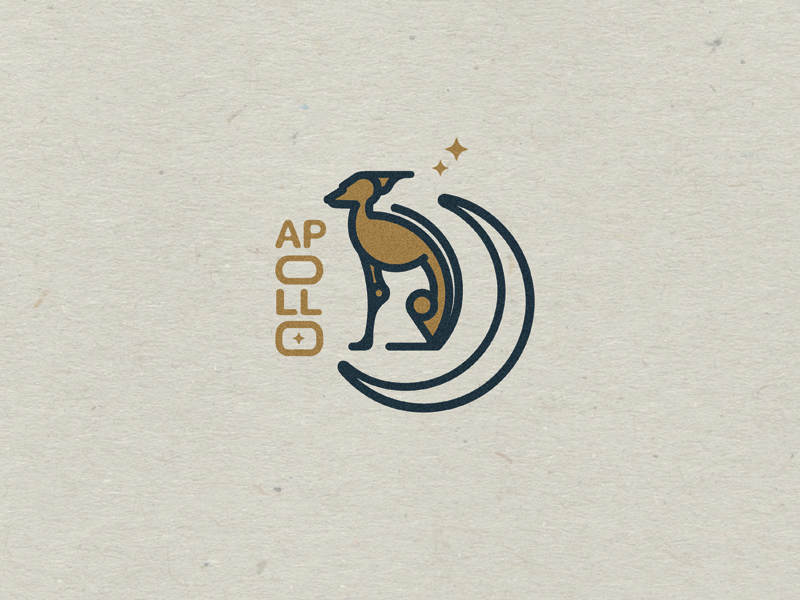 Apollo Logo 1950s galaxy star logo dog apollo