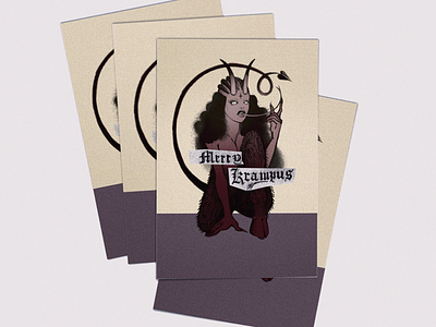 Lady Krampus card design
