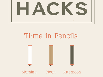 Productive Hacks hacks illustrations monday pencil vector wood