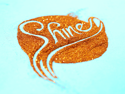 Glitter Type font handlettering lettering script type typography