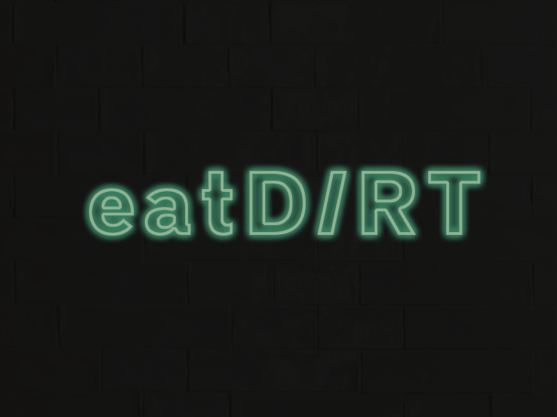 Eat Dirt Neon Sign food green neon organic sign signage typography