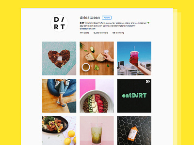 Dirt's Instagram Takeover creativedirection grid instagram photography socialmedia strategy