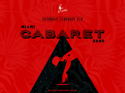 Cabaret Voltaire cabaret dancing flyer illustration legs nightlife poster tropical