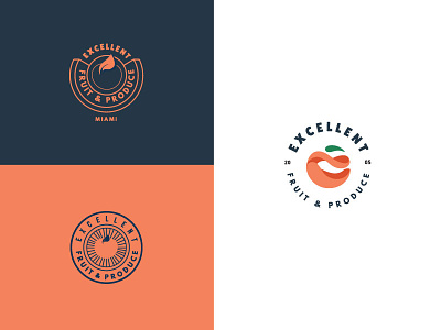 Logo Emblem brand emblem fruit icon logo orange stamp