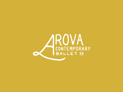 Arova Contemporary Ballet ballet logo ochre wip