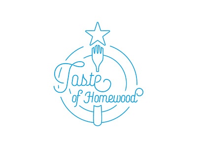 Taste of Homewood 2 canyons fine line food fork logo star