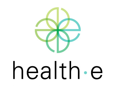 Health E cool colors health logo