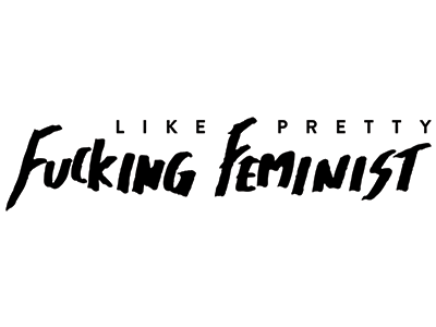 Like Pretty Fucking Feminist Logo 80s inspired branding hand drawn logo