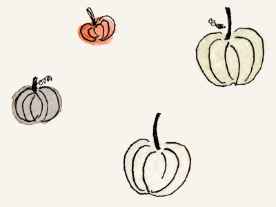 Pumpkin Illustration hand drawn illustration watercolor