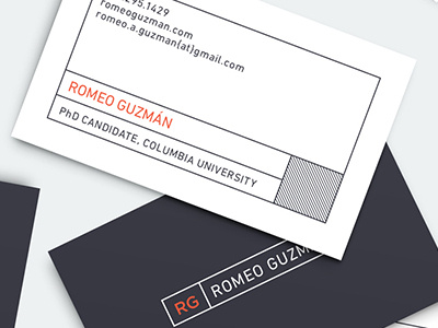 Romeo Guzman Business Cards brand identity branding business cards logo