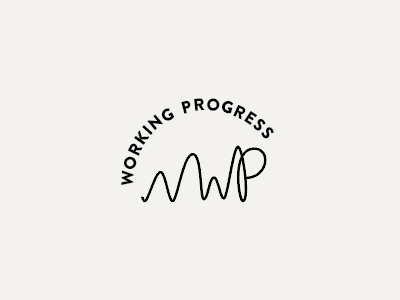 Working Progress Logo - work in progress (no pun intended :)) brand identity hand written logo