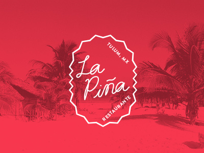 La Piña Restaurante Logo branding identity logo tropical