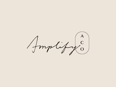 The Amplify Collective Logo brand identity branding hand written logo logo monogram