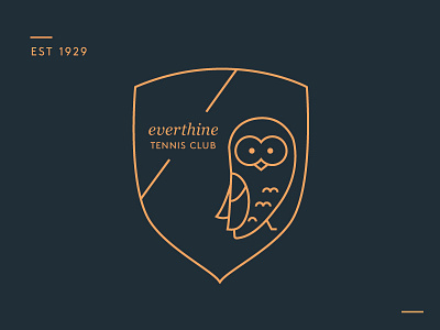Everthine Tennis Club Logo brand identity branding crest logo vector