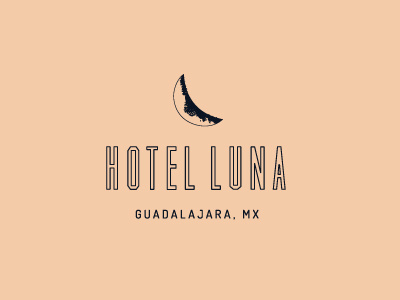 Hotel Luna Logo brand identity branding logo vector